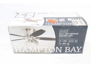 Hampton Bay-Stoneridge 52 In. LED Indoor Hugger Ceiling Fan With Light Kit New