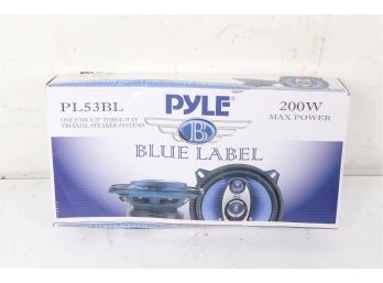 Pyle PL53BL 5.25' 200W 3-Way Car Audio Triaxial Speakers Stereo Blue
