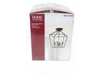 Home Decorators Collection Weyburn 16.5 In. 4-Light Bronze Semi-Flush Mount