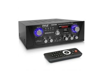 Pyle PKRMX4000 Bluetooth Digital Home Audio Desktop Power Amplifier - 600W New