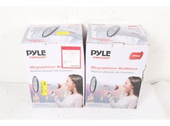 2 Pyle PMP42BT Bluetooth 40W Megaphone Bullhorn Speaker W/ AUX USB & SD Input