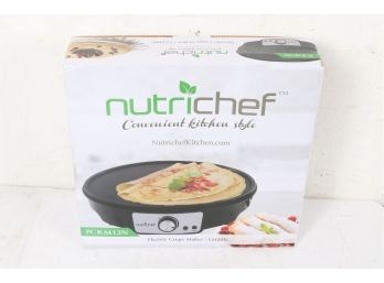 Electric Crepe Maker Cooktop Griddle - 12 '' Non-Stick Aluminum Plate With LED Indicator