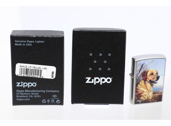 Zippo Lighter Yellow Lab 24412 New
