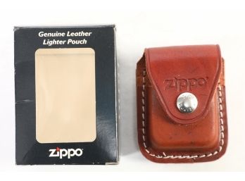 Genuine Leather Zippo Lighter Pouch