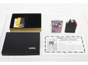 Zippo New Land Of The Free Lighter And Zip Light