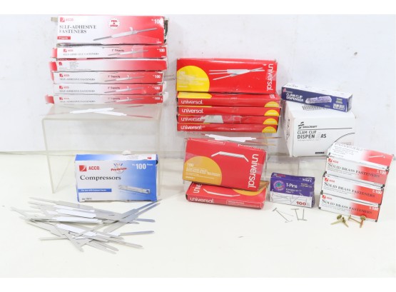 Large Group Of Misc. Self-adhesive, Dispensers, Fasteners & T-pins