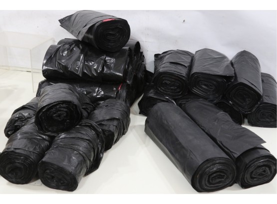 21 Rolls Of Misc. Large, Medium & Small Garbage Bags Black