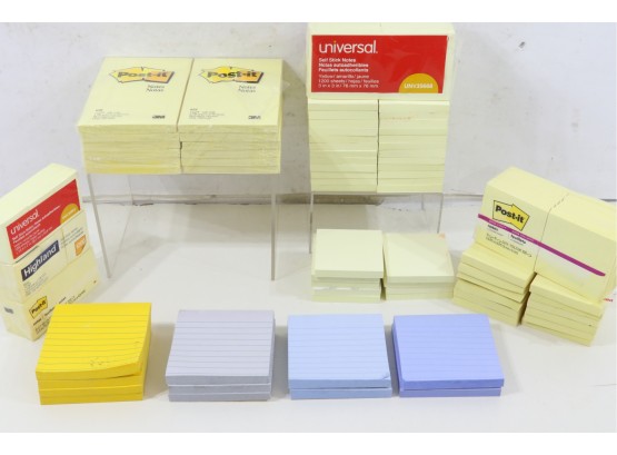 Large Group Of Post - It, Universal & Highland Self Stick Notes. Sm, Med, Lg