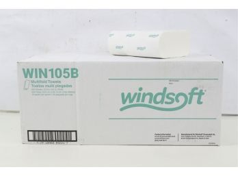 16 Windsoft Multifold Paper Towels, 1 Ply, White, 250/Pack