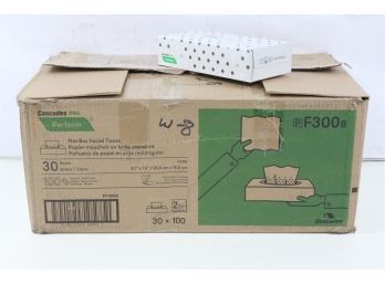 30 Boxes Of Cascades 2-Ply Facial Tissue, Beige, 100/Box