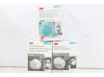 3 Boxes Of 3M Particulate W/respirator & Health Care N95 Masks