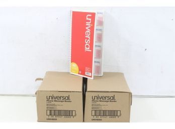2 Boxes Of Universal Wirebound Phone Message Books 5 X 3 3/8 Two-Part 5 Per Box