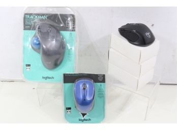 Group Of 5 Mouse Includes Logitech & Eastern Times Technology