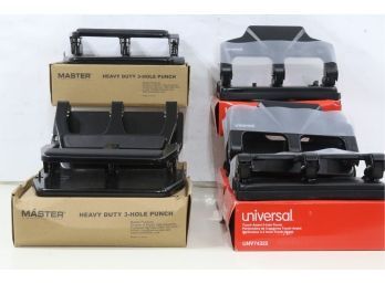 Group Of 6 Heavy Duty 3-hole Punch Includes Master & Universal