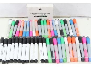 Large Group Of U Brands Dry Erase Markers With Eraser