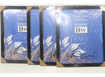 4 Dax Black Plastic Poster Frame With Window, Wide Profile, 16x20