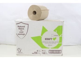 12 Rolls Of Papernet  Hardwound Roll Towel 1 Ply 600' Per Roll