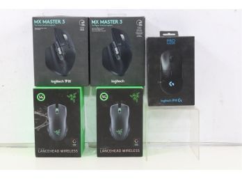 Group Of 5 Wireless Mouse Includes Logitech & Razer