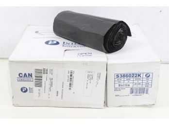 6 Rolls Of Inteplast Group 60 Gal 22 Microns Commercial Can Liners (150/Carton) Black