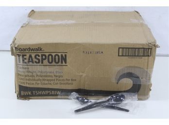 Boardwalk Heavyweight Wrapped Cutlery, Teaspoon, Black, 1000 Pcs