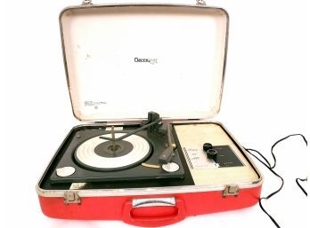 Decca Solid State Suitcase Record Player Turntable