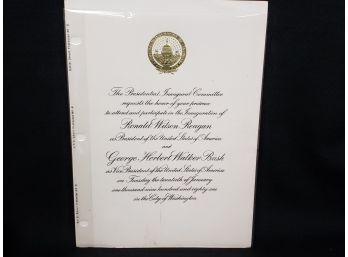 President Ronald Reagan Inauguration Invitation