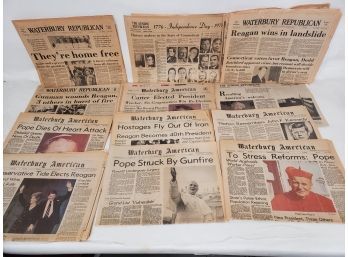 Collection Of 11 Vintage Local Newspapers Ephemera