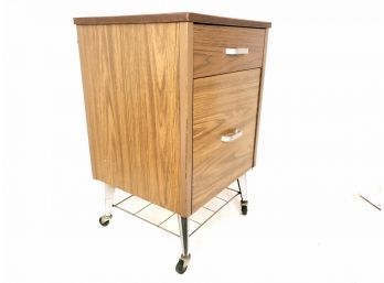 Mid Century Rolling Cabinet By American Seating Co.