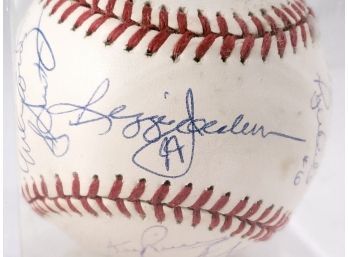 1977 Championship New York Yankees Team Signed Baseball, Reggie Jackson And More