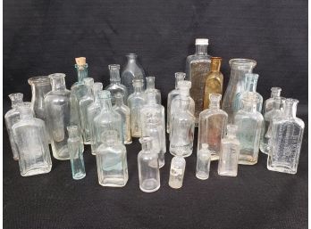 Large Antique Bottle Collection, Many Marked