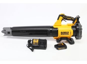 DEWALT125 MPH 450 CFM 20V MAX Lithium-Ion Cordless Brushless Blower With  Battery And Charger