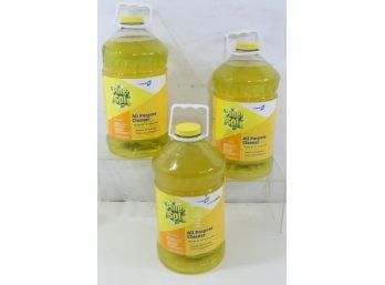 3 Bottles Of Pine-Sol Professional Multi-Surface Cleaner Lemon Fresh -144 Oz Bottles