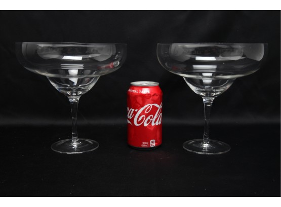 Set Of 2 King Sized Margareta Glasses ~ REAL GLASS!!