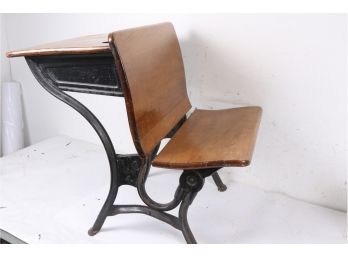 Antique Kids School Desk Folding Chair AS Co #4