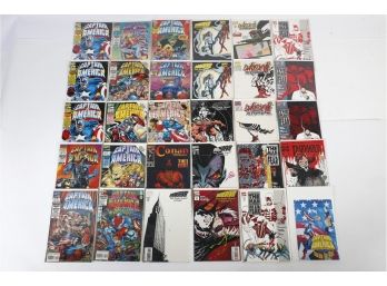 Lot Of 30 Marvel Comics -  1990s Issues - Assorted Titles - Captain America, Daredevil