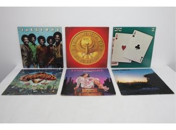 6 Vintage Vinyl Records: The Jacksons, Earth Wind & Fire, Donna Summers, Commodore's & More!!