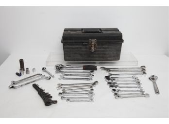 Tool Box With Adjustable Wrenches - Husky * Craftsmen * Pittsburg & More