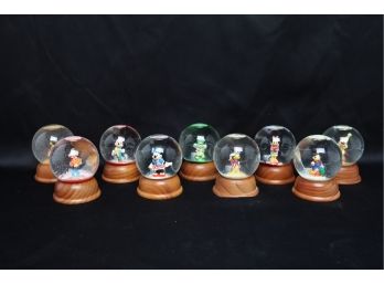 9 Vintage  Disney Crystal Snow Globes Holiday Limited Edition