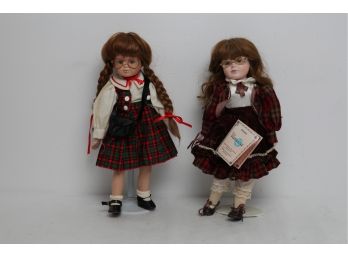 Vintage Original Vanessa Doll Collection & School Girl 16' Porcelain Dolls