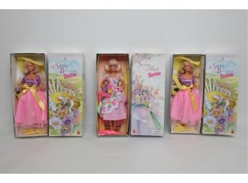 3 Vintage Avon Special Edition 'Spring Blossom Barbie'