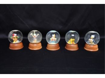 5 Vintage Disney Crystal Snow Globe Collection ~ All 1st Limited Edition