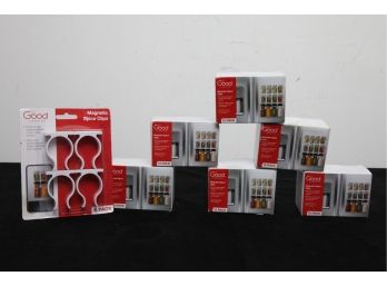 6 Good Cooking 12 Packs Of Magnetic Spice Clips & 1 Pack Of 4