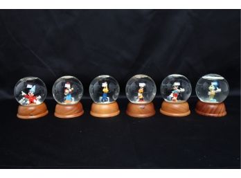 6 Vintage Disney Crystal Snow Globes ~ All First Limited Edition