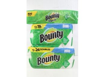 3 Groups Of Bounty Includes , Napkins & Paper Towels