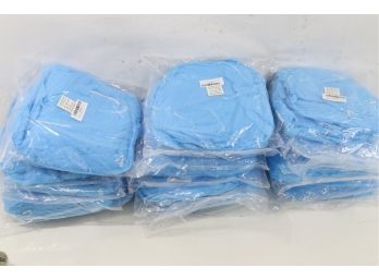 17 Packages Of Keystone Blue Bouffant Cap Polypropylene, 100 Per Pck