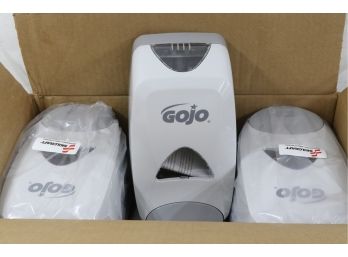 6 Dispenser Of  Skilcraft Gojo Fmx-12 Antibacterial Handwash Dispenser  6.1 X 5.1 X 10.6, Dove Gray,