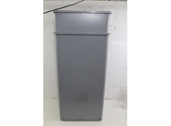 2 RUBBERMAID COMMERCIAL PRODUCTS Trash Can,Square,50 Gal.,Gray