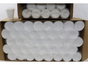 DART Foam Cup Case Of 1000 White.  Includes Lids