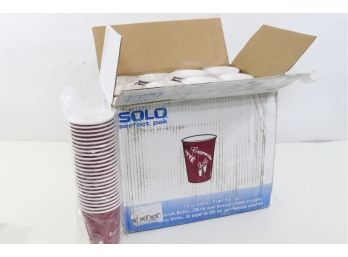 Solo Single Sided Paper Hot Cups, 300 / Carton, Maroon
