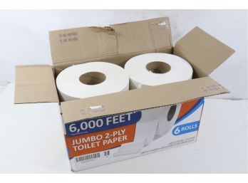 6 Rolls Of Marathon Jumbo Roll 2-Ply Toilet Tissue Paper